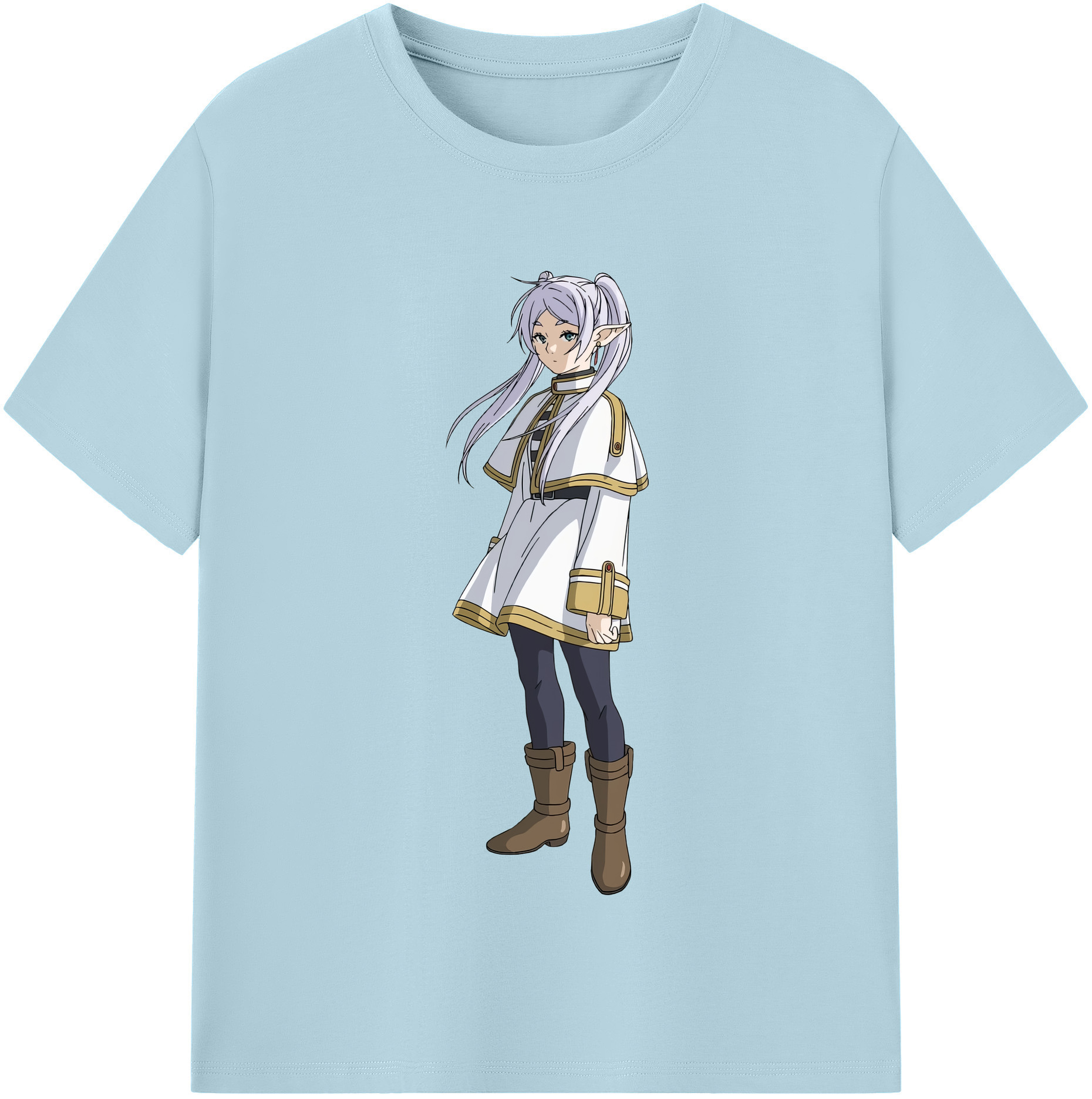 （画像用） 葬送のフリーレン Frieren 綿100％半袖Tシャツ（フロントプリント）